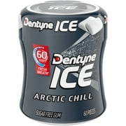 Dentyne Ice Arctic Chill Sugar Free Gum, 1 Bottle of 60 Pieces