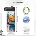 thumbnail image 4 of Easygdp Colorful Paint Print 18oz Sports Insulated Kettle With Straw Insulated Water Bottle For Running Hiking Cycling Climbing Man'S Womens Sports Water Bottle, 4 of 8