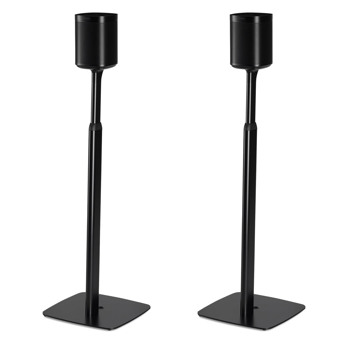White Pair Flexson Adjustable Floor Stands for Sonos One and Sonos PLAY:1 