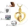 thumbnail image 4 of Cremation Jewelry Unicorn Heart Charm Pendant Necklace Cremation Urns Jewelry Ashes Keepsake Stainless Steel Crystal Pendant, 4 of 6