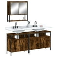 thumbnail image 1 of vidaXL 3 Piece Bathroom Furniture Set Smoked Oak Engineered Wood, 1 of 5