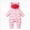 O106-Light Pink, variant on 9-12 Months Newborn Baby Winter Snowsuit Fleece Bear Ear Hooded Footed Romper Cartoon Print Zipper Infant Jumpsuit Warm Snowsuit Jumpsuit Unisex Fall Winter
