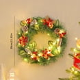 thumbnail image 7 of Pre-Lit Christmas Wreath for Front Door 12 Inches LED Lighted Artificial Christmas Wreath with Pine Cones Berries for Indoor Outdoor Decor, 7 of 7