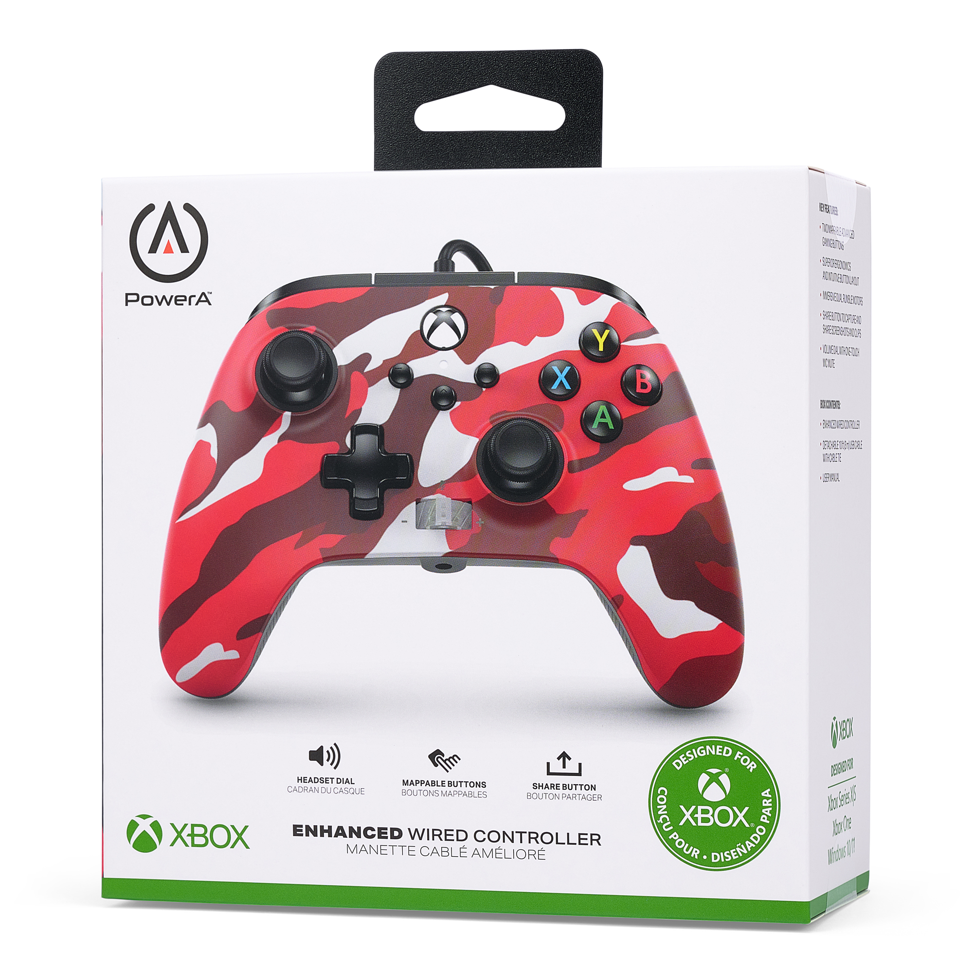 powera enhanced wired controller for xbox red