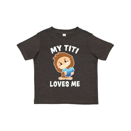 

Inktastic Cute Bigfoot My Titi Loves Me Gift Toddler Boy Girl T-Shirt