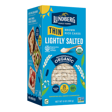 Pack of 6, Lundberg Family Farms Organic Lightly Salted Thin Rice Cakes, 6 oz