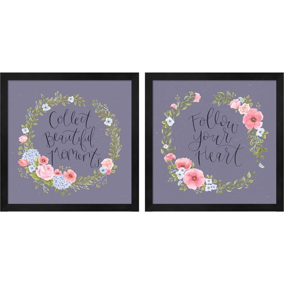 Great Art Now Cottage Nostalgia by Jenaya Jackson, 2 Piece Framed Art Set Each 13.25"W x 13.25H