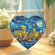 Wizard School Water Ripple Acrylic Sun Catchers/Magical Castle Window Hanging for Fantasy Fans/Gift for Book Lovers/Harry Potter Fans Gifts/Glass Art
