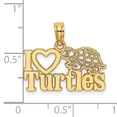 thumbnail image 2 of FJC Finejewelers 14k Yellow Gold I "heart" Turtles with Turtle (image) Charm, 2 of 5