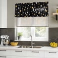 thumbnail image 5 of 2 Pack Valances for Windows, Black Graduation Window Valances for Living Room/Bedroom/Bathroom, Stars Modern Art Light Filtering Kitchen Curtain Valance Window Treatment 60"W x18" L, 5 of 9