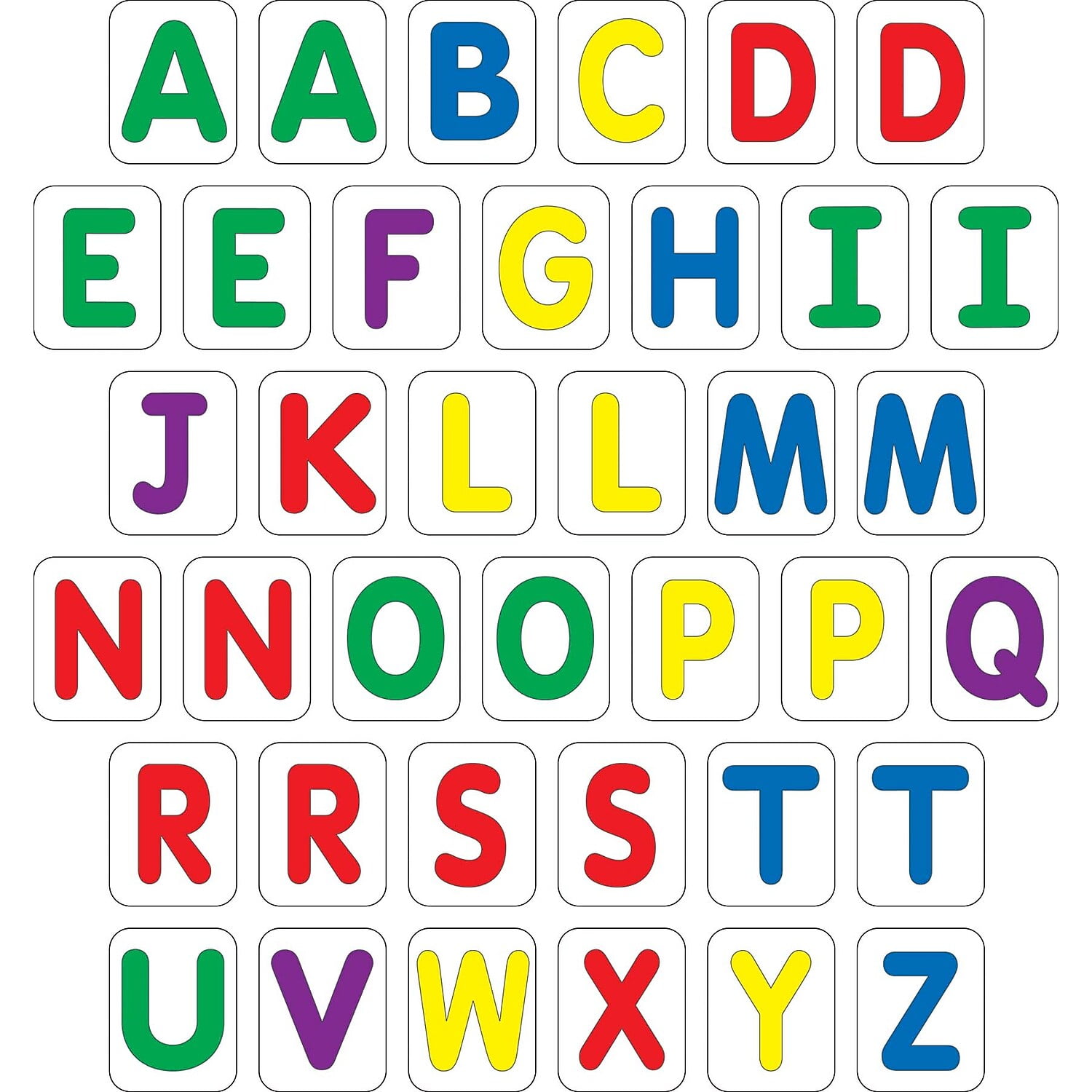 Barker Creek Learning Magnets ̶ Uppercase Letters ̶ 38 Pieces