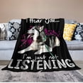 thumbnail image 2 of Husky Dog Blanket Husky Gifts for Girls Women Men Funny Husky Throw Blanket for Kids Adults Soft Warm Cozy Fleece Blanket for Couch Sofa \u200bBed 60"x80", 2 of 6