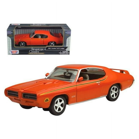 Motormax 73242AC-OR 1 by 24 1969 Pontiac GTO Judge Diecast Model Car, Orange