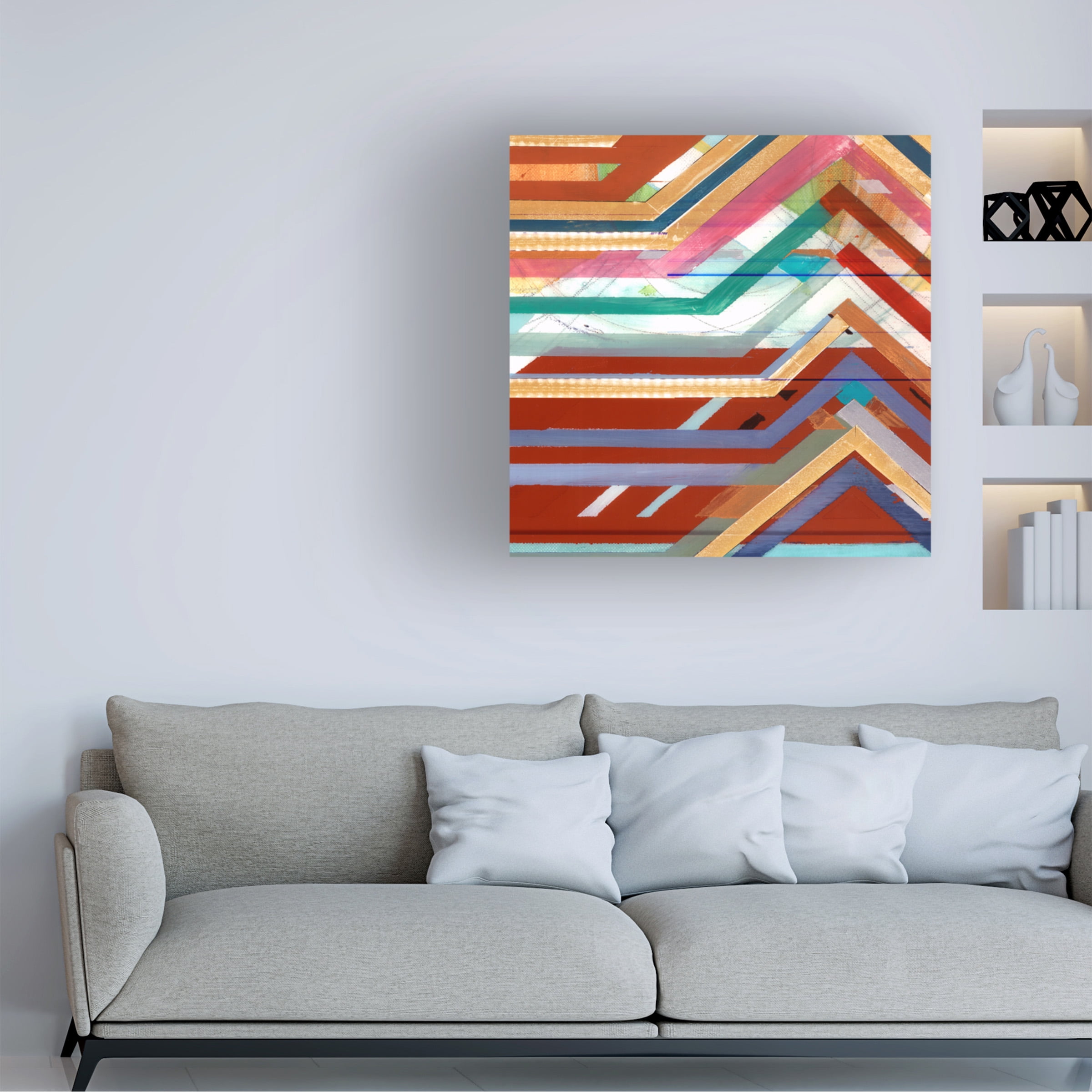 Bellissimo Art 'Zig Zag V' Canvas Art