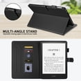 thumbnail image 4 of for Kindle Paperwhite 7 inch 12th Gen 2024 Released Case, Rhombus Pattern Multiple Viewing Angles Stand Slim Folio Cover (Black), 4 of 6