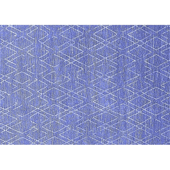 Ahgly Company Indoor Rectangle Solid Blue Modern Area Rugs, 8' x 10'