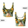 thumbnail image 5 of Lsque Retro Warm Lemon Flower Printed Women'S Sports Bra, Compression, Moisture Wicking, High-Impact Sports Bra For Women,Supportive sports bra-Large, 5 of 9