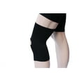 thumbnail image 2 of Alpha Medical Open Patella Elastic Support Knee Brace - Knee Stabilizer Support – Knee Pain Relief – Slip-on Knee Support (Medium White w/ Blue Trim), 2 of 4
