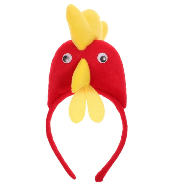 Decoración de Halloween, diadema de pollo, sombrero de gallo, diadema con orejas de animales, diademas de animales de peluche, diadema con cuerno para el pelo