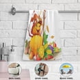 thumbnail image 4 of SKYSONIC 2 Pack Harvest Cute Pumpkins Hand Towels, Ultra Soft and Absorbent, Autumn Leaf Flower Decorative Fingertip Towel for Home, Bathroom, Kitchen, 28.3"x14.4", 4 of 5