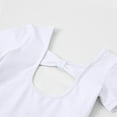 thumbnail image 3 of Stelle Ballet Leotards Bow Back Short Sleeve leotard for Girls/Toddlers/Kids Dancewear,White,8 Years, 3 of 7