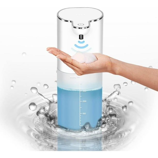 Kunmingshisd (78x67x198mm)Dispensador De Jabón Automático Colgante, Dispensador De Jabón Automático Recargable De 400 Ml, 4 Niveles Ajustables, IPX5 A Prueba De Agua, Adecuado para Cocina Y Baño