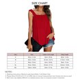 thumbnail image 4 of Camisola informal con ribete de volantes para mujer, camiseta sin mangas con tirantes fruncidos, camiseta sin mangas de Color puro para verano, 4 of 6