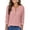 Dark Pink, variant on SPROUTOP Blouses for Women Waffle Knit Long Sleeve Shirts Casual Button Up Henley V Neck Tunic Tops Basic Tees