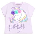 thumbnail image 3 of imagikids Rainbow Unicorn Birthday Girl Outfit - Shirt, Tutu Skirt, Headband, & Satin Sash 4 Piece Clothing Set Toddler to Big Kid Sizes, 3 of 5