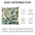 thumbnail image 5 of Patifu   Leaf Print Throw Pillow Cushion Cover Set   Bouquets of Leaves Romantic Boho Nature Concept Pattern Lines Ikat Chevron, Decorative Accent Double-Sided Printing,  Ivory Sage Green 12x12in, 5 of 5