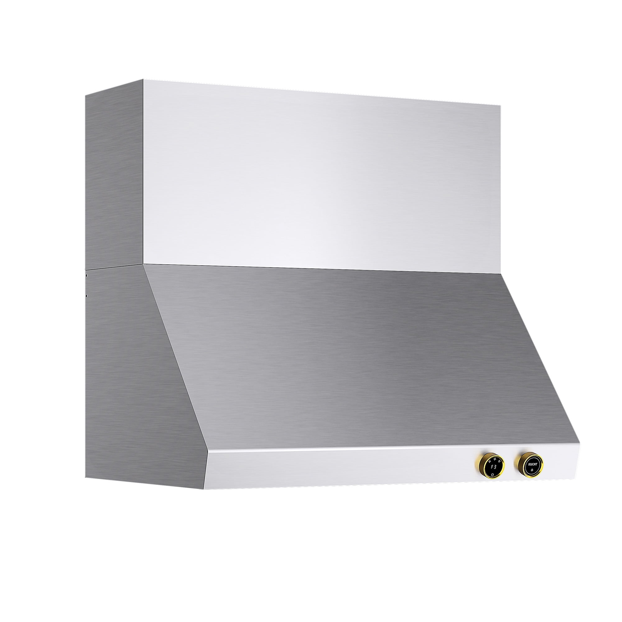 36 in. 900 CFM Ducted Wall Mount Range Hood in Stainless Steel with Gold