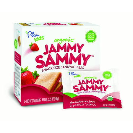 Plum Organics Jammy Sammy Peanut Butter & Strawberry - 5ct/1.02oz Each