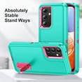 thumbnail image 6 of For Samsung Galaxy A14 Military Grade Dual Layer Shockproof Phone Case Build With Kickstand Dustproof Drop Proof Protective Cover for Galaxy A14 5G 6.6"(Light Blue/Pink), 6 of 8