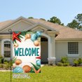 thumbnail image 2 of AMHNF Welcome Linen Garden Flag with Seashells and Starfish for Spring Summer Home Outdoor Garden Yard Door Decor 12x18 inch, 2 of 5