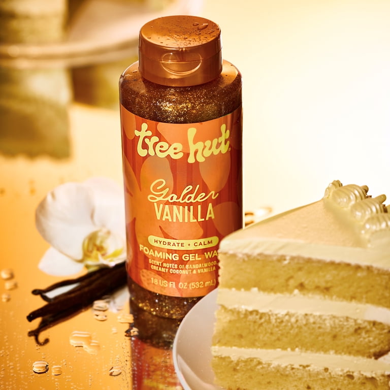 Tree Hut Golden Vanilla Foaming Gel Body Wash, 18 fl oz - Walmart.com