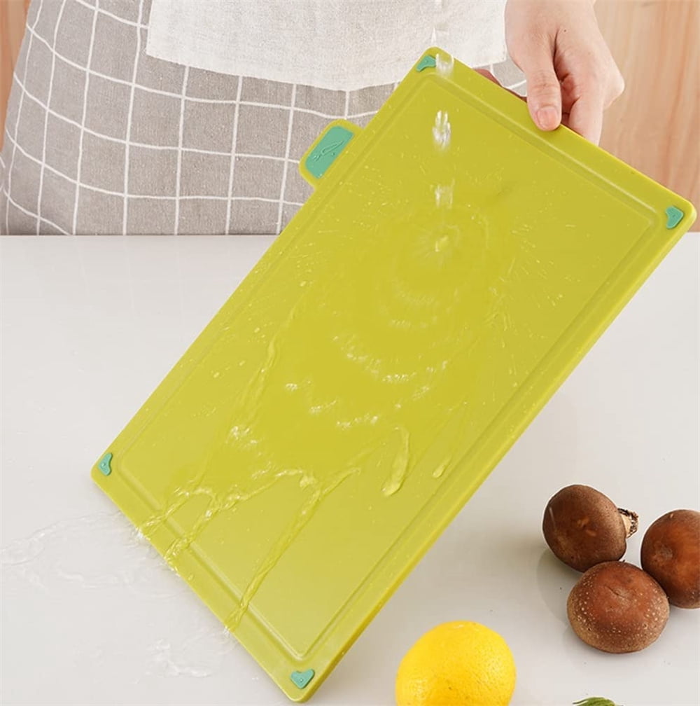 NOGIS Kitchen Artist | 4 pieces Color-Coded Plastic Cutting Board Set with stand | Keep Kitchen Organized | Separate Cooked and Food | Compact & Save Space