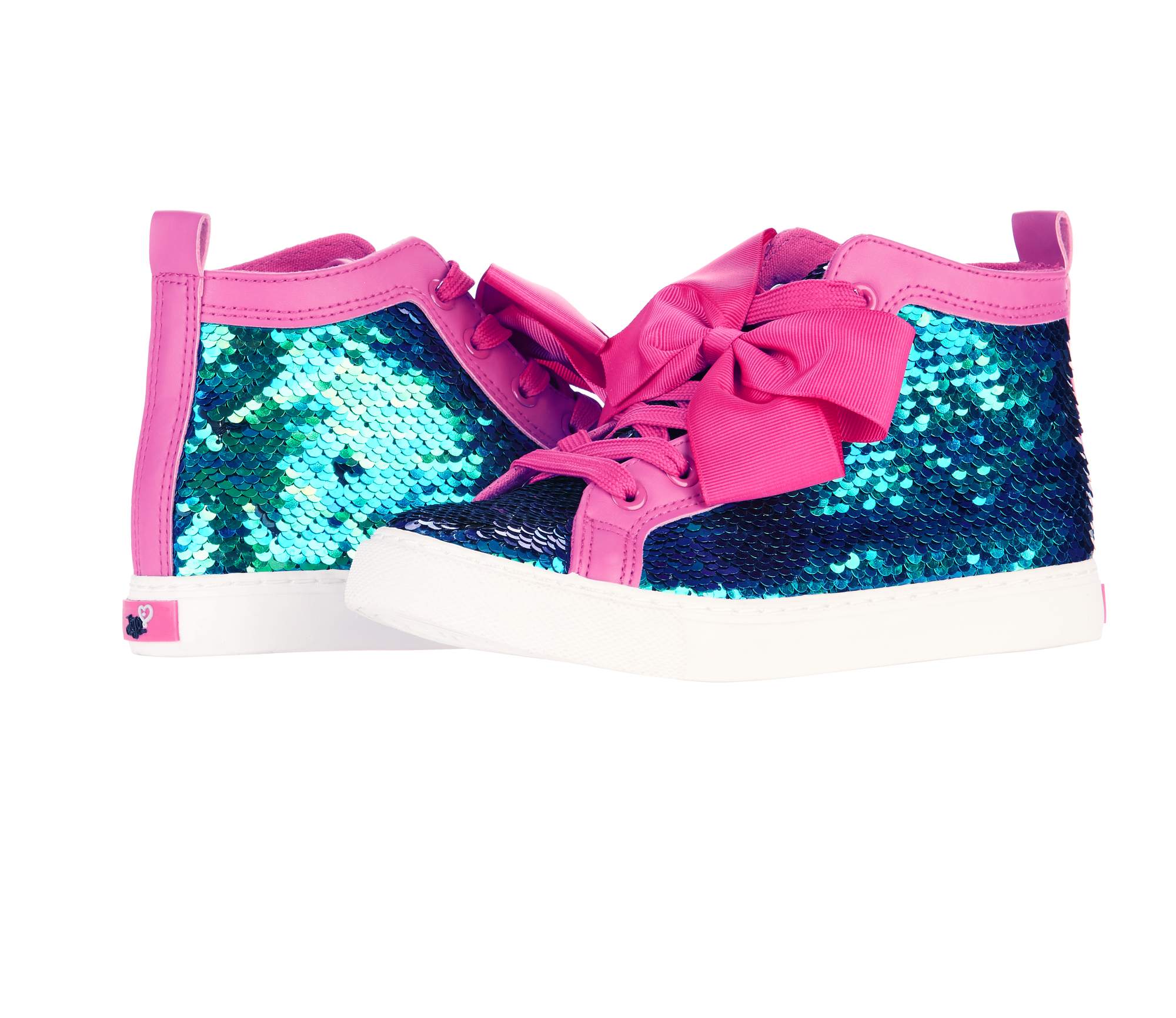 Jojo Siwa Girl's Sequin High Top Sneaker With Bow - image 7 of 8