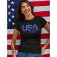 thumbnail image 2 of Usa 4Th Of July Shaped T-Shirt Women -Image by Shutterstock, Female XX-Large, 2 of 4