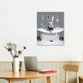 thumbnail image 2 of COMIO Funny Bathroom Rabbit Wall Art Bunny In Bathtub Bathroom Pictures Wall Decor Bathroom Sign Canvas Prints Painting Modern Home Office Decorations Artwork For Bathroom, 2 of 4
