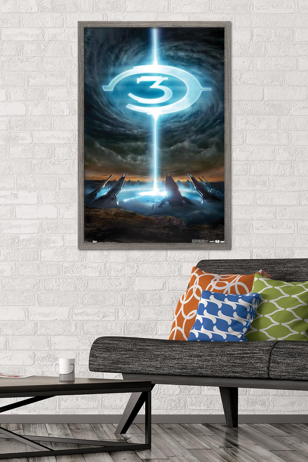 Halo 3 - Logo Wall Poster, 22.375" x 34" Framed