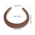 thumbnail image 3 of 1 Pc Fashion Simple Elegant Twill Headband for Women for Girls 6.50"x5.91" Deep Brown, 3 of 4