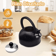 thumbnail image 3 of Tetera Hervidor Silbadora De Acero Inoxidable Negro De 2.5l Negro, 3 of 5