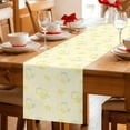 thumbnail image 5 of Yellow Lemon Table Runner 72 Inches, Summer Farmhouse Fruits Leaves Lemon Bed Runner Dresser Scarves Tabletop for Indoor Outdoor Parties/Ceremony/Banquet, 16" x 72", 5 of 9