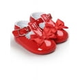 thumbnail image 2 of Lavaport Newborn Baby Girls Bowknot Shoes PU Leather Buckle First Walkers, 2 of 5