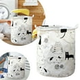thumbnail image 1 of Patterned Linen Laundry Hamper Large Open Top Stylish Breathable Fabric For Home Durable Design, 1 of 5