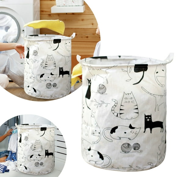 Cesto para la ropa sucia con diseño estampado, sin tapa, grande, con parte superior abierta, elegante y transpirable, para el dormitorio o el cuarto de baño, diseño sencillo y duradero.