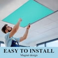 thumbnail image 6 of Turquoise Fluorescent Light Covers, Modern Pure Turquoise Magnetic Light Covers for Ceiling Lights, Fluorescent Ceiling Shade Filters for Classroom Bedroom Office 4x2Ft x 4PCS, 6 of 8