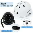 thumbnail image 4 of Semfri Kids Bike Helmet Toddler Boys Girls Ages 3-8 Years Old Children Adjustable Skateboard Cycling Helmet White, 4 of 6