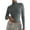 Dark Gray, variant on Olyvenn Women's Turtleneck Shirt Double Lined Long Sleeve Mock Neck Tops for Women Basic Tight T Shirts Tee Spring Fashion Slim Fit Soft Thermal Underwear Tops White 10