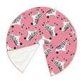 thumbnail image 3 of Salouo Cute Cartoon Zebra Christmas Tree Skirt 36" Farmhouse Christmas Decorations Snowman Xmas Tree Skirt Tree Mat for Holiday Party Decor, 3 of 8